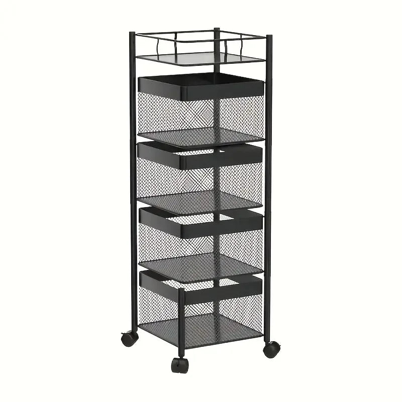 Rotating Kitchen Storage Rack 5 Tier Fruit And Vegetable Organizer