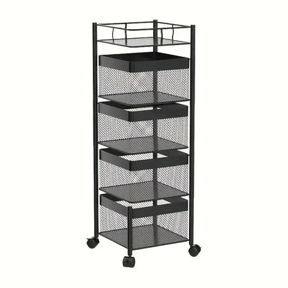 Rotating Kitchen Storage Rack 5 Tier Fruit And Vegetable Organizer