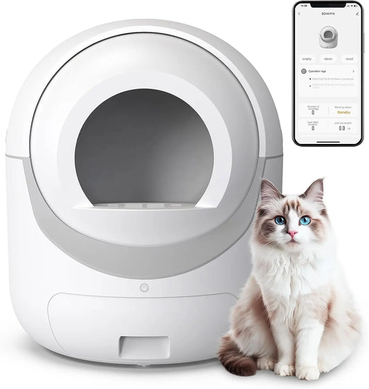 XMSJ Smart Automatic Cat Litter Box With App Control Odor