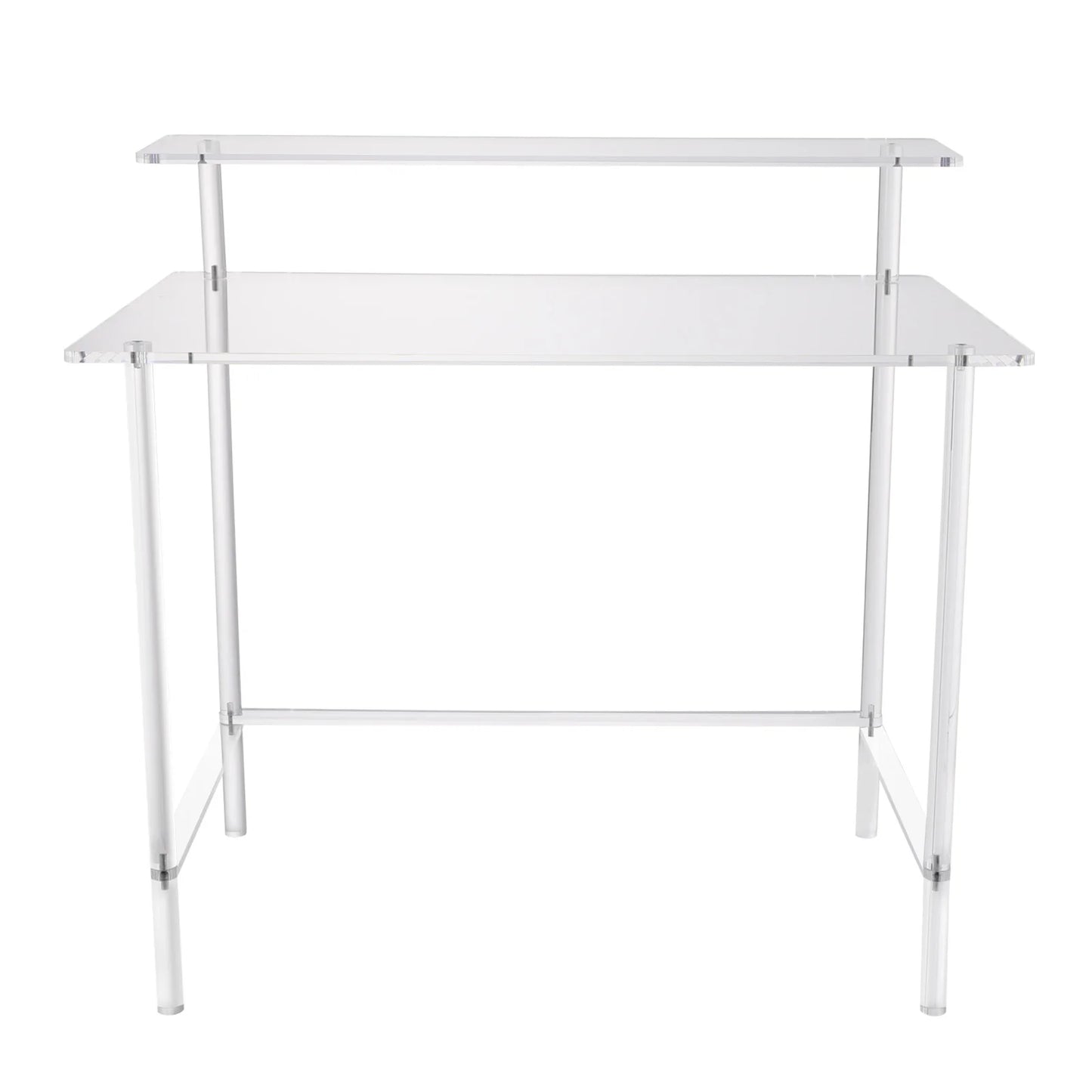 Bymaocar Acrylic 2 Tier Computer Desk For Home Office
