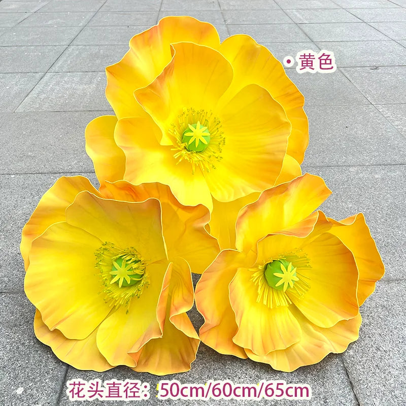 Waterproof Form Artificial Flowers Outdoor Wedding Accessories Plants Decoration Garden Fake Marriage Road Lead Flowers Decor