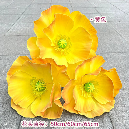 Waterproof Form Artificial Flowers Outdoor Wedding Accessories Plants Decoration Garden Fake Marriage Road Lead Flowers Decor
