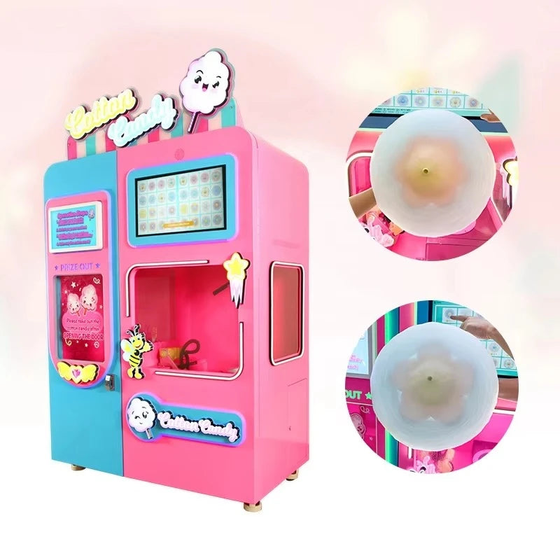 Cotton Candy Machine Pro Plus Automatic Commercial Coin Operated Touchscreen