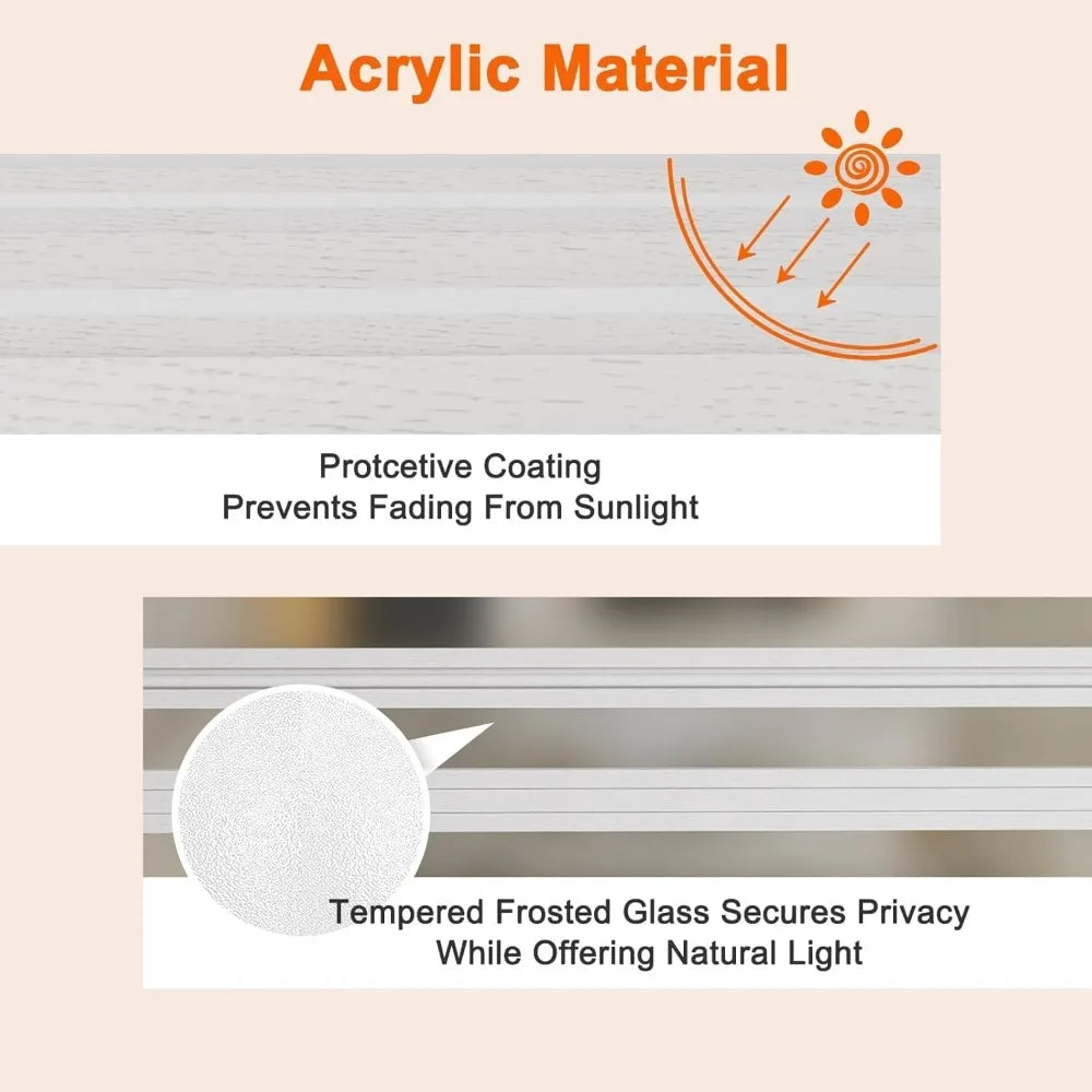 Accordion Folding Door 48-72" x 80", Upgraded Roller & Handle, Easy Install, White for Closet Pantry Room Divider