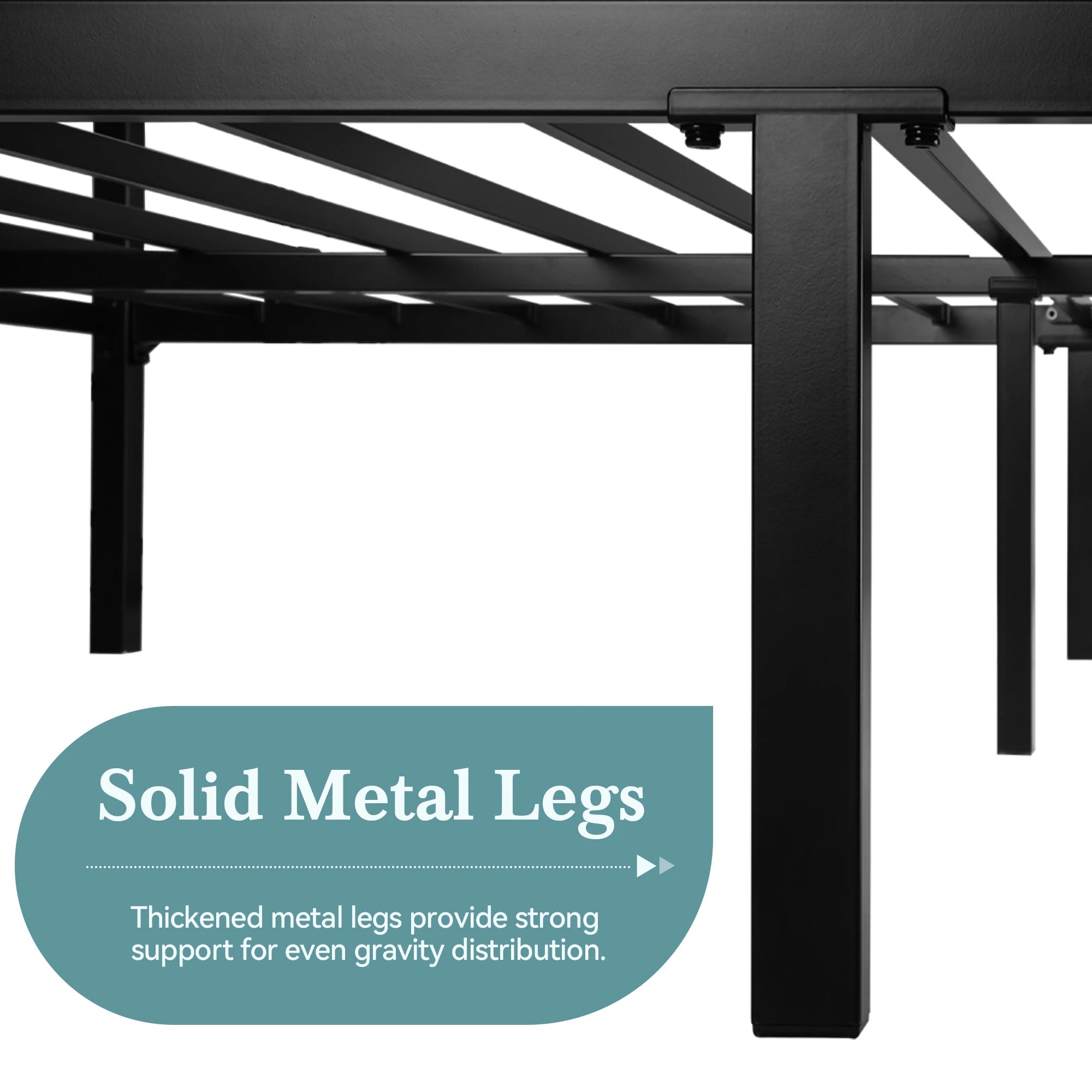 Hoomic Canopy Bed Frame Enhanced 4-Poster Modern Metal