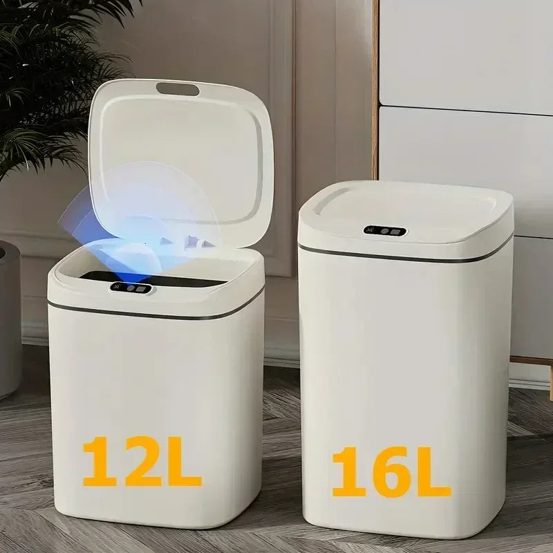 Smart Trash Can With Gesture Opener And Odor Seal Design