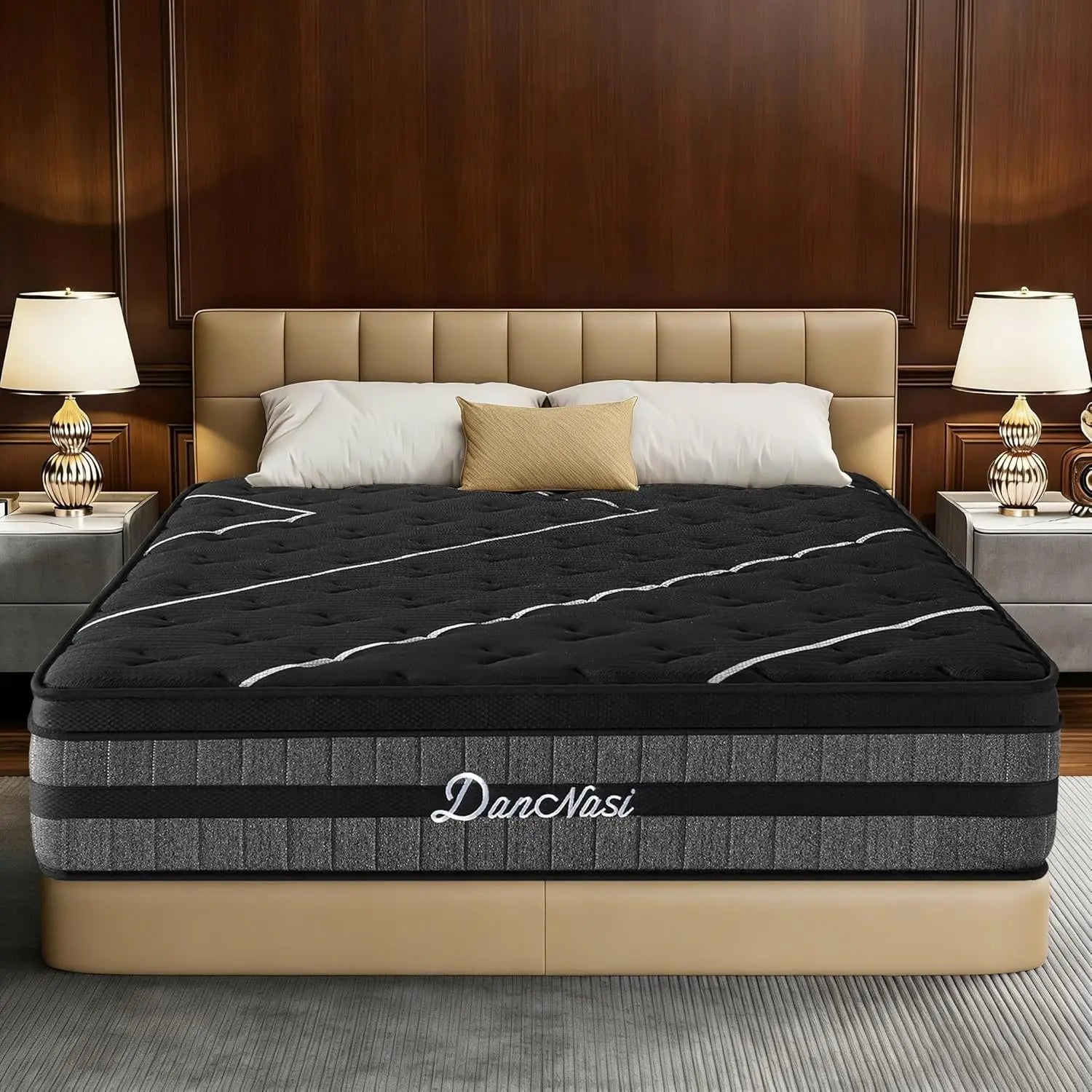 14Inch Hybrid King Mattress 7Zone Pocket Spring Cooling Gel Foam Dual Support Motion Isolation Medium Firm Customized