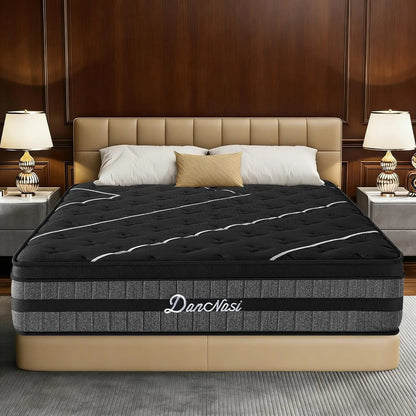 14Inch Hybrid King Mattress 7Zone Pocket Spring Cooling Gel Foam Dual Support Motion Isolation Medium Firm Customized