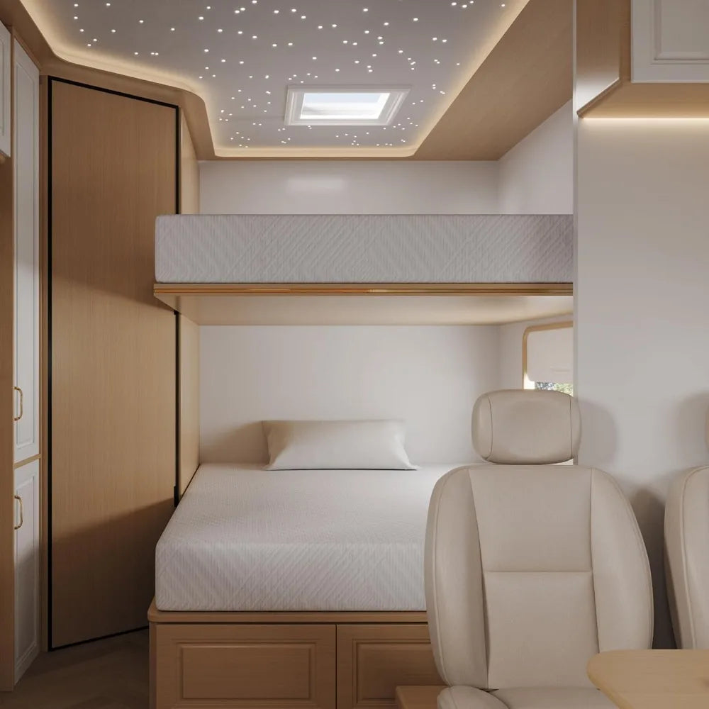 RV Mattress Short Queen, 10 Inch Memory Foam Camper Mattress Bed in a Box Designed & Assembled in The USA, CertiPUR-US Certified