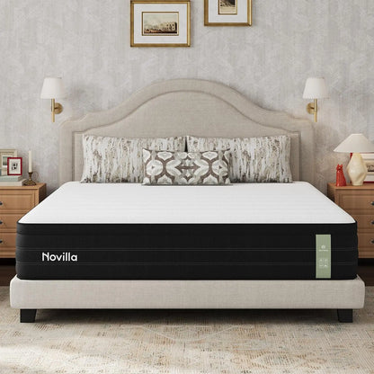 King Size 12-Inch Cooling Hybrid Mattress with Upgraded Coil Support