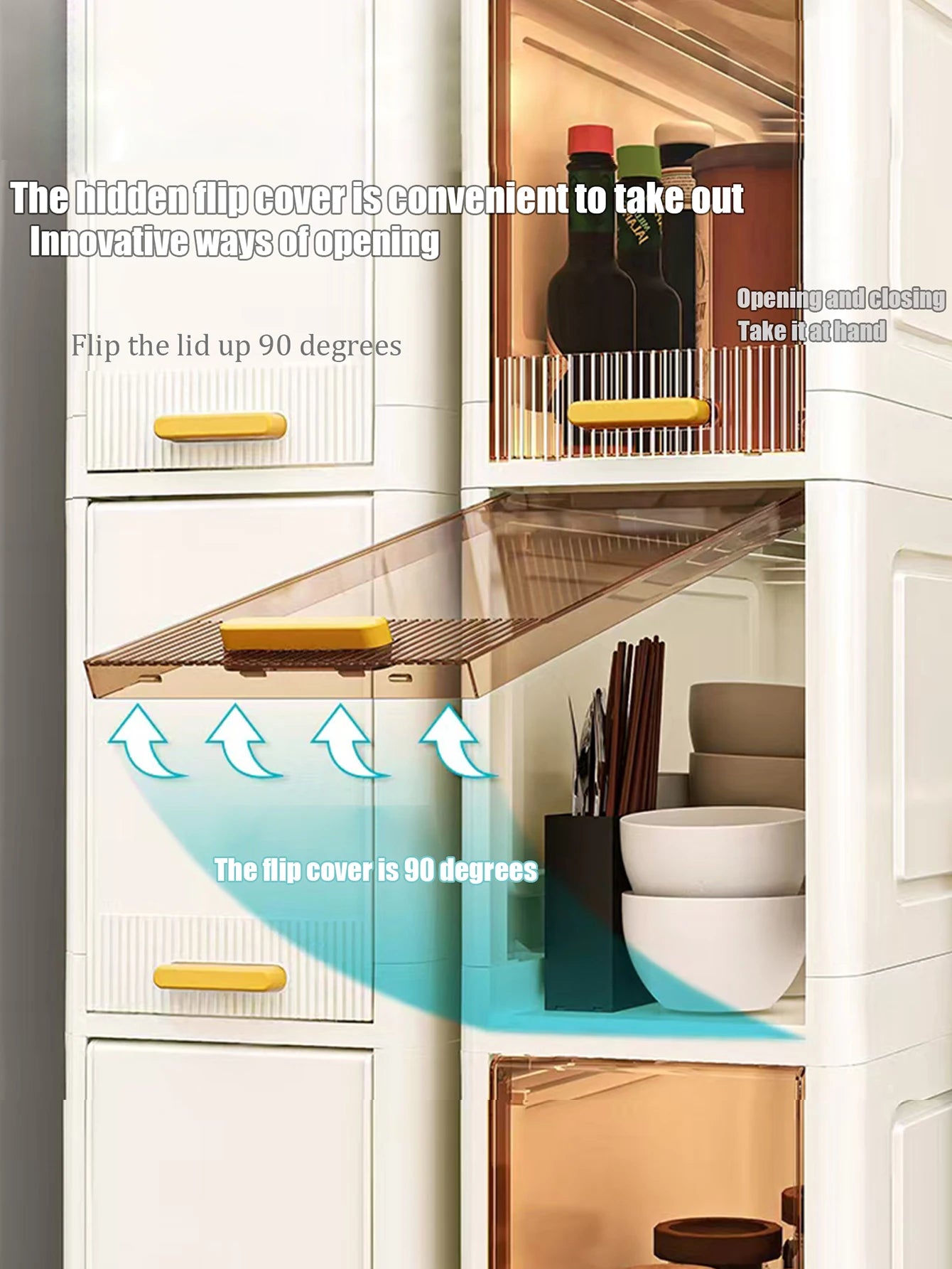 3 Layers Narrow gap storage cabinet suitable for kitchen bathroom gaps lightweight luxury design floor-standing storage units