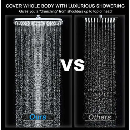 High Pressure Rain Shower Head: Upgrade Shower Heads Handheld Spray Combo with Fixed Showerhead 10 Sprays Handheld Shower Head