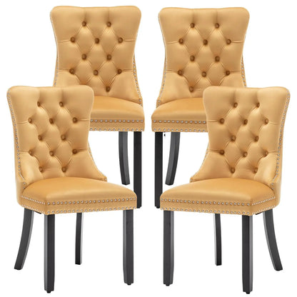 Mid Century Modern Dining Chair Set of 4 Velvet Upholstered Dining Accent Chair Farmhouse Dining Chairs with High, Customized