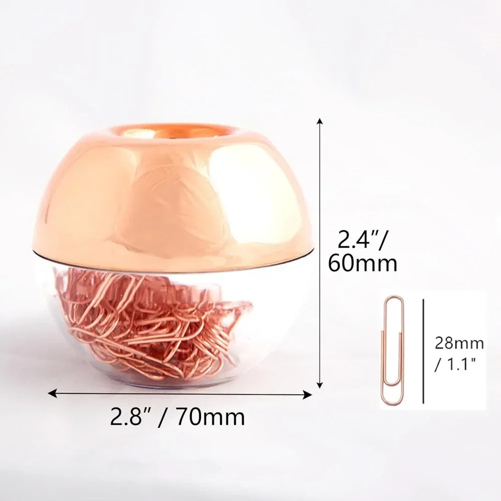 Paper Clip holder Magnetic paper clip dispenser, 100 paper clips, suitable for desk, office, school