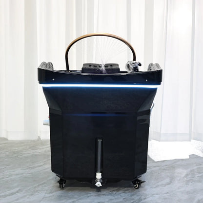 Head Spa Shampoo Basin With Heated Water Cycle Massage Bed