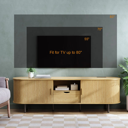 ONBRILL Modern TV Stand Entertainment Center With Storage And Drawer
