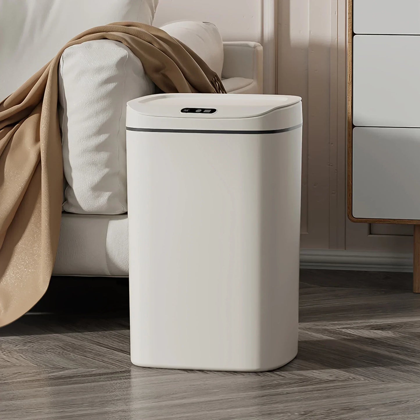 Smart Trash Can With Gesture Opener And Odor Seal Design