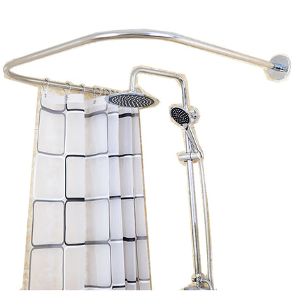 Stainless Steel U-Shaped Shower Curtain Rod for Small Bathrooms
