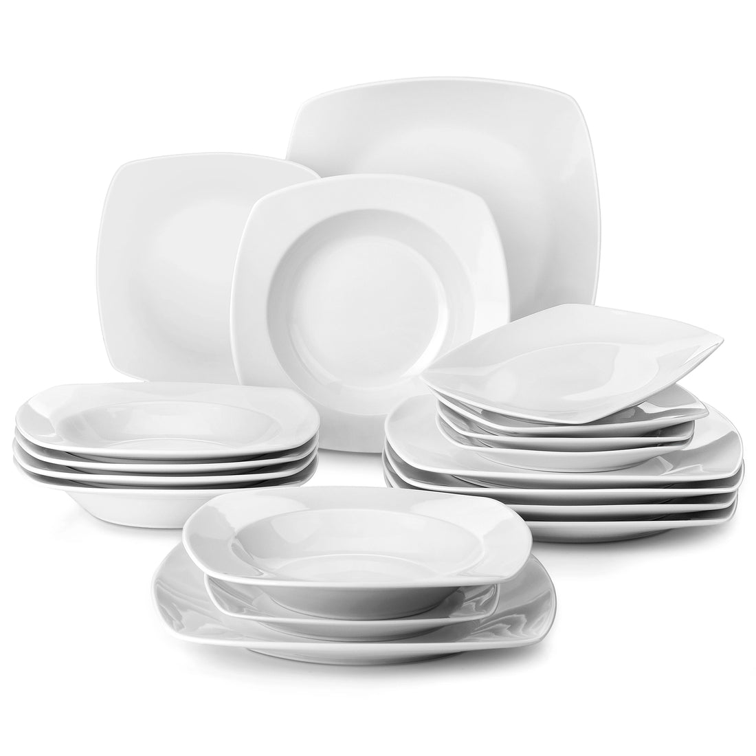 MALACASA Classic Porcelain Dinnerware Set for Dining	Collection