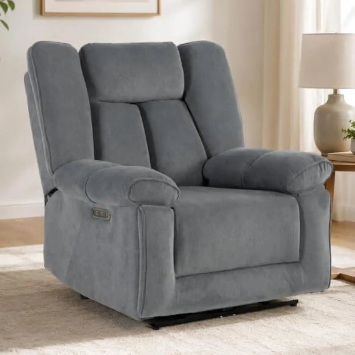 Dual Motor Power Recliner With Independent Headrest And Backrest Control