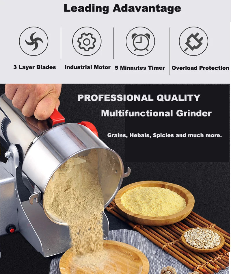 BioloMix Electric Grain And Spice Grinder For Herbs And Coffee
