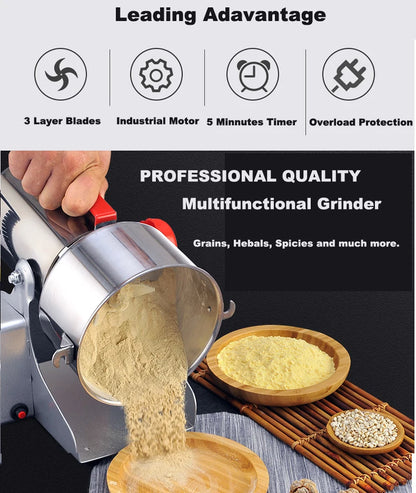 BioloMix Electric Grain And Spice Grinder For Herbs And Coffee