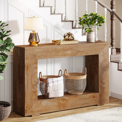 Tribesigns Farmhouse Console Sofa Table With Storage For Entryway