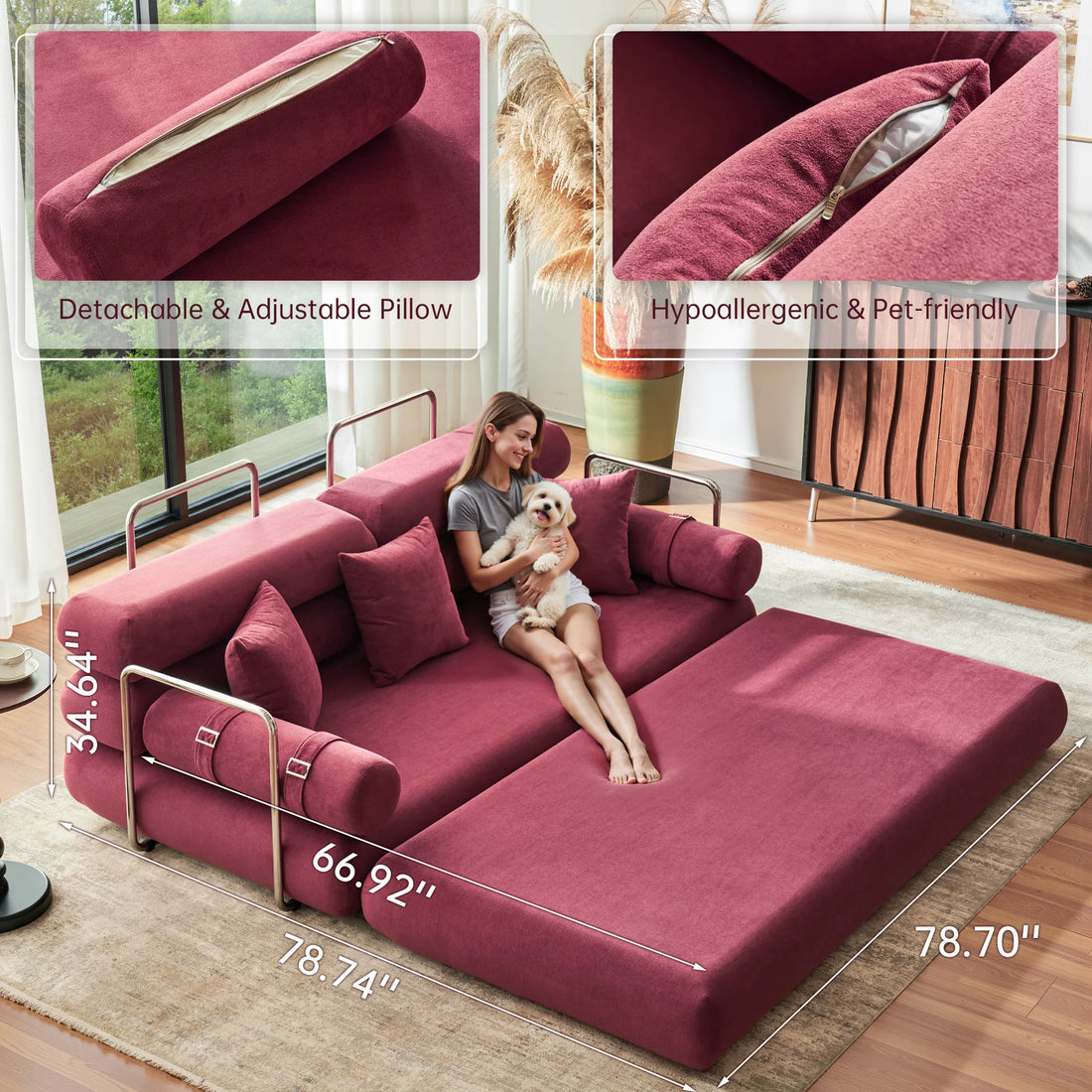 Convertible Sleeper Sofa - 35&