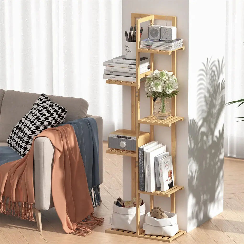 Wisfor Bamboo Corner Plant Stand Multi Tier Flower Holder Shelf