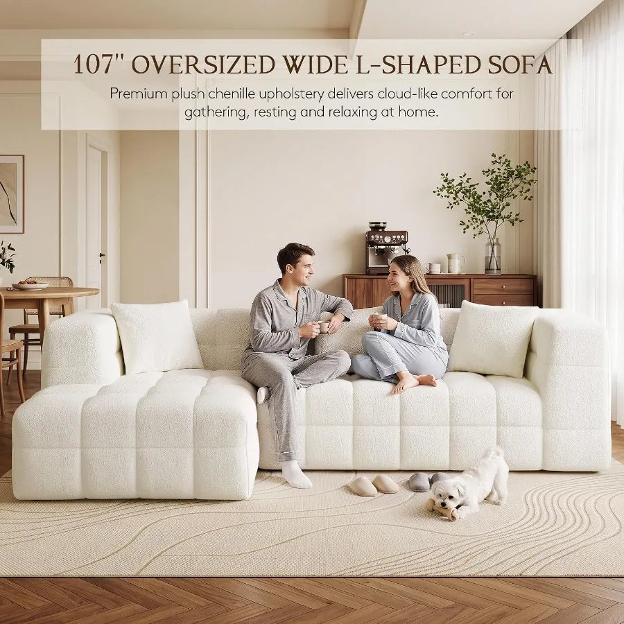 Boneless Modular Sectional Sofa With Chaise And Flexible Seating Design