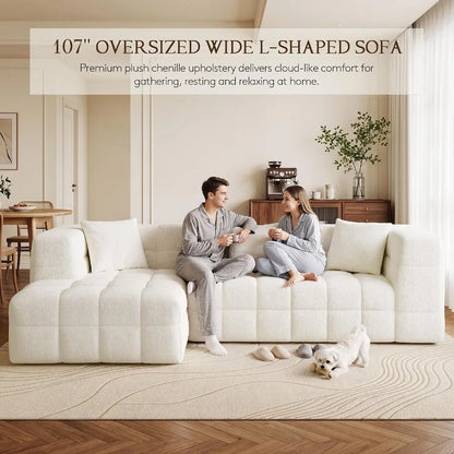 Boneless Modular Sectional Sofa With Chaise And Flexible Seating Design