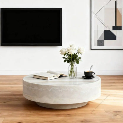 Modern Round Coffee Table for Living Room Minimalist Center Table