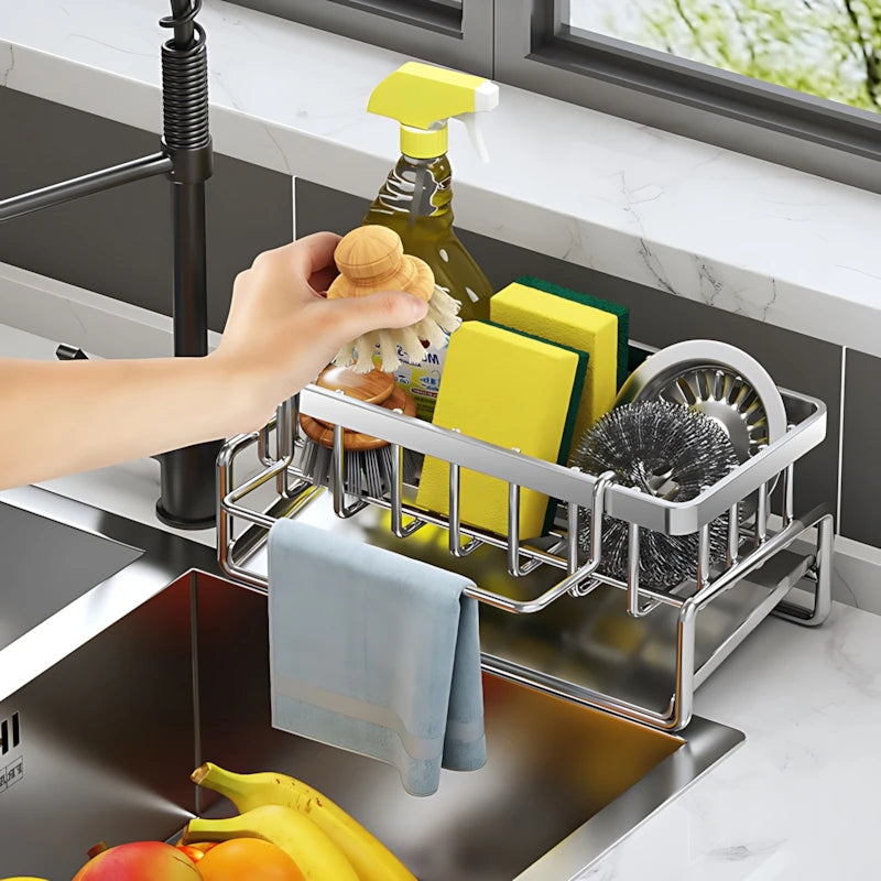 Tilt Water Filter Shelf Drains Sponges Keeps Sink Dry Kitchen