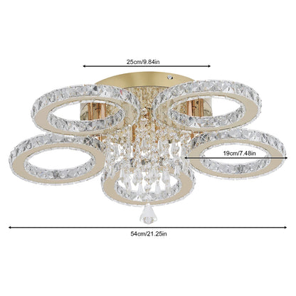 Modern Led Ceiling Light Modern Home Decoration Crystal Chandelier Luxury Living Room Dining Gold Ceiling Lamp Lighting