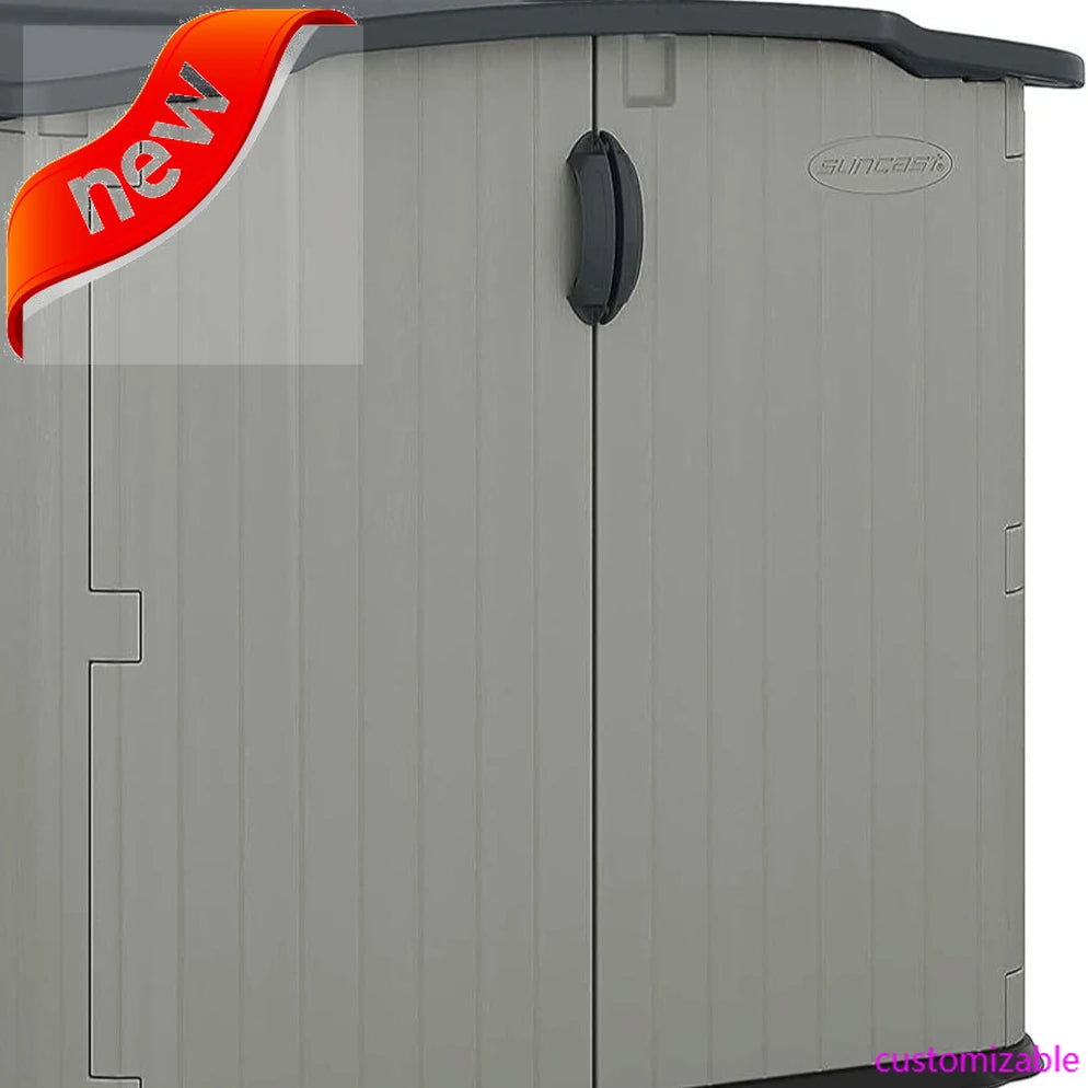 New-Glidetop Horizontal Outdoor Storage Shed with Pad-Lockable Sliding Lid and Doors, All-Weather Shed 57.5" W x 79.75" D x