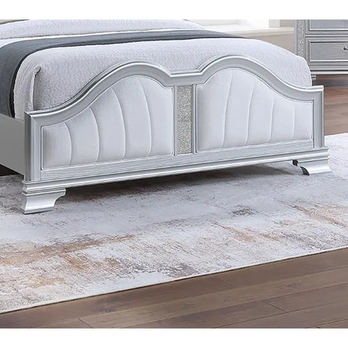 Modern Fabric Bed Frame With Built In USB Charging Port