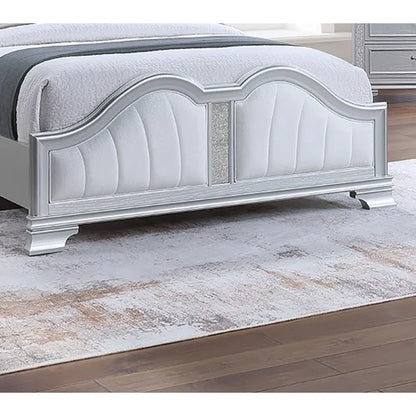 Modern Fabric Bed Frame With Built In USB Charging Port