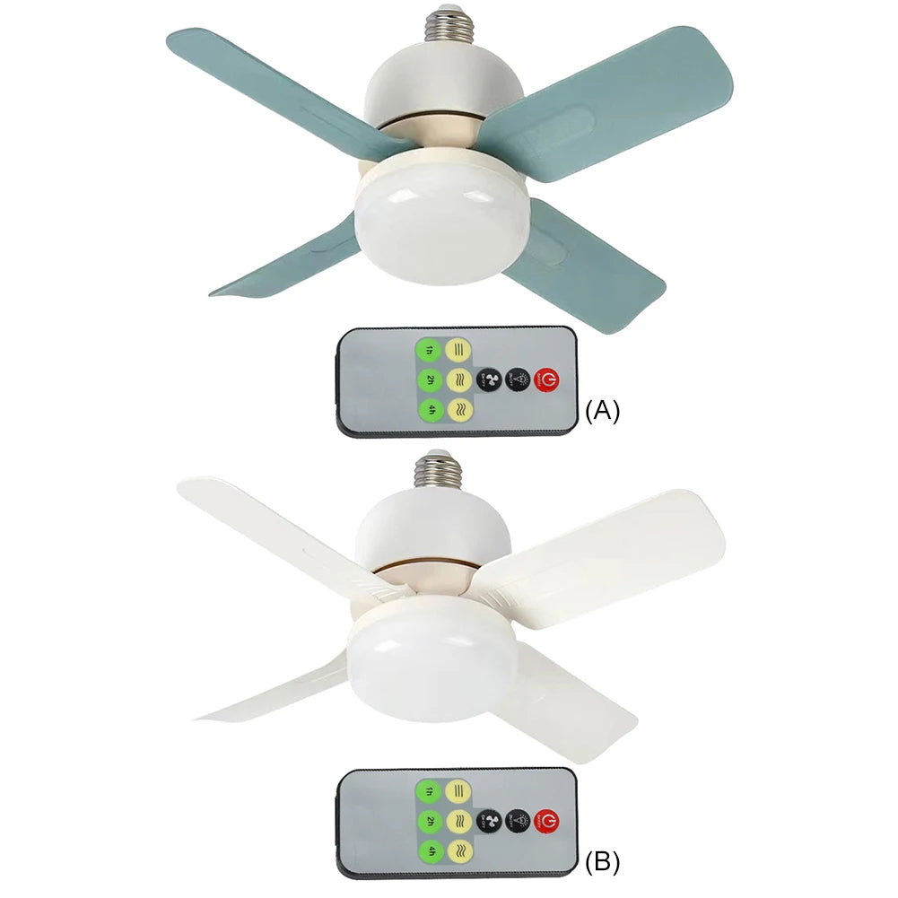 E27 Socket Ceiling Fans with Lights Dimmable 14W LED Small Ceiling Fan Ceiling Fan Light for Bedroom Living Room Kitchen Balcony