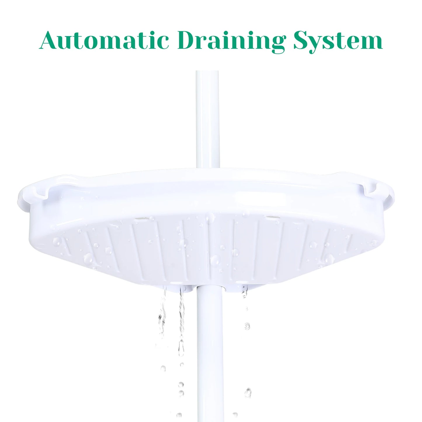 Corner Shower Caddy Tensioner for Home Shower Caddy with 4 Basket Racks with Towel Rods 4-Storey Bathroom Accessories