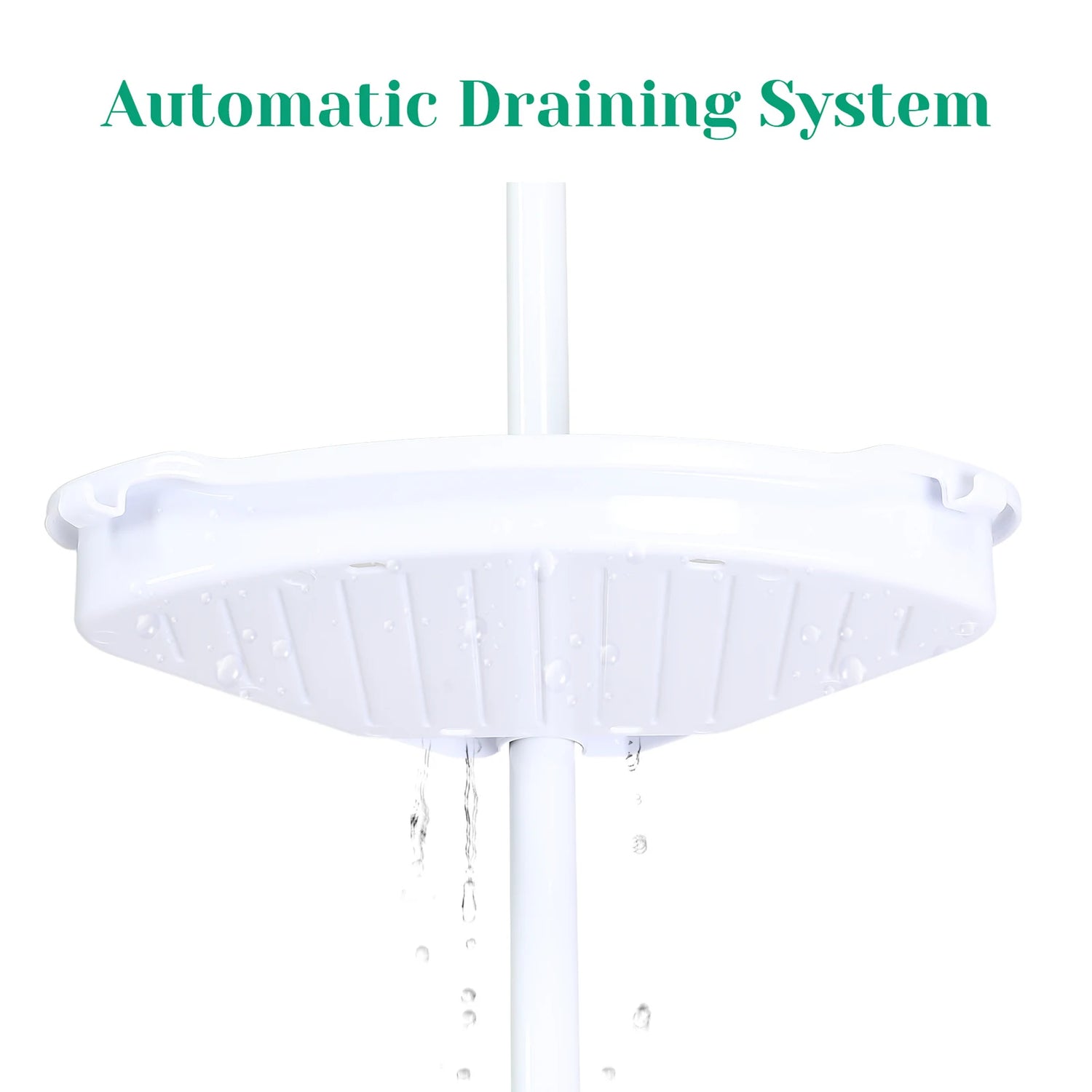 Corner Shower Caddy Tensioner for Home Shower Caddy with 4 Basket Racks with Towel Rods 4-Storey Bathroom Accessories