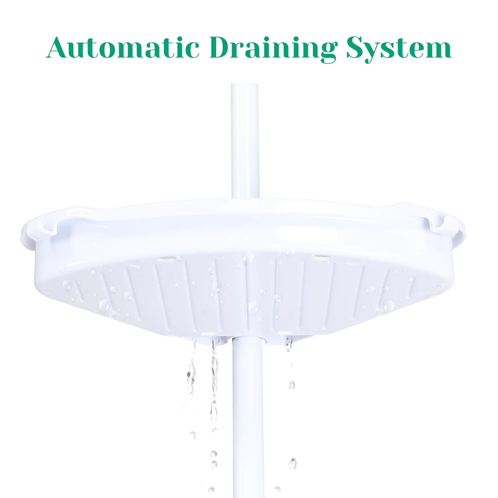 Corner Shower Caddy Tensioner for Home Shower Caddy with 4 Basket Racks with Towel Rods 4-Storey Bathroom Accessories