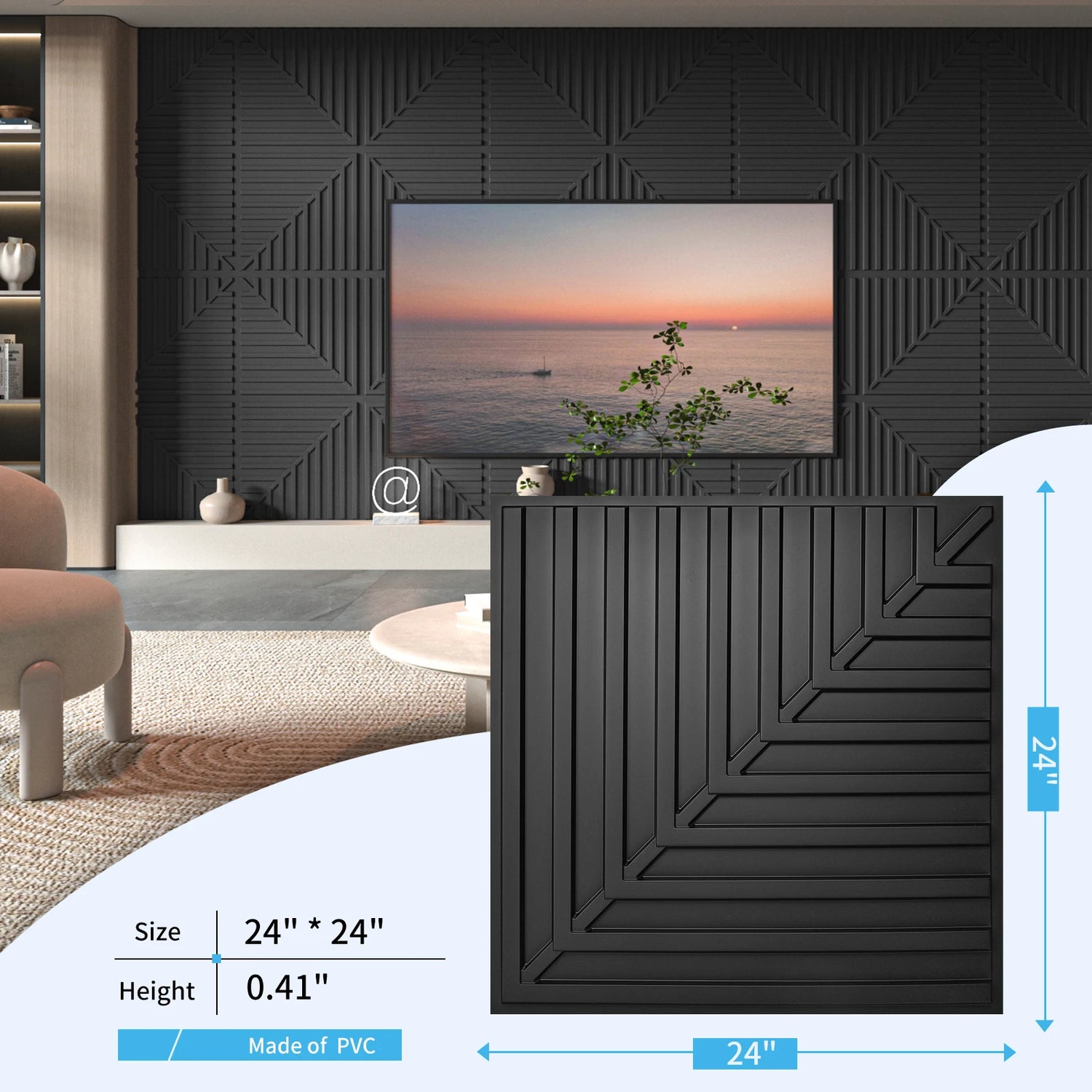 Art3d PVC 3D Textured Drop Ceiling Tiles 12-Pack