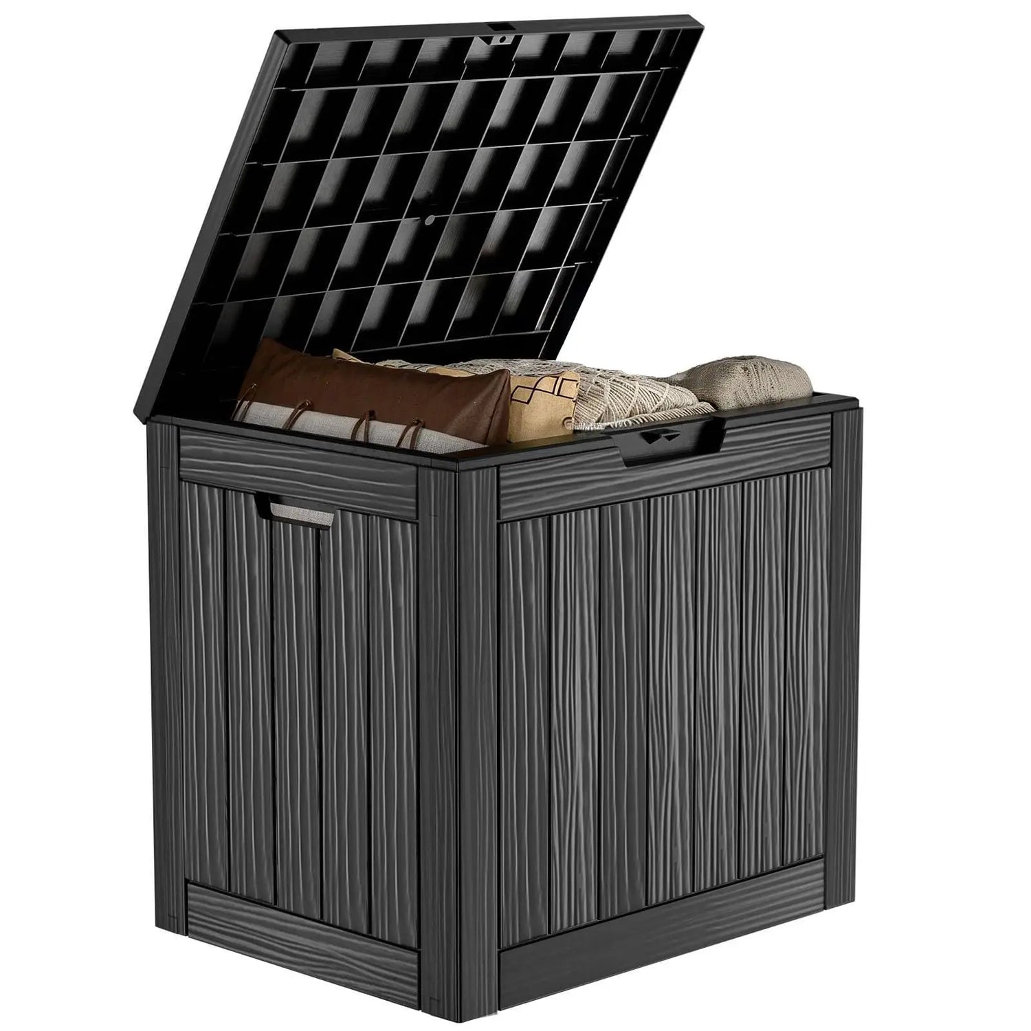 PatioZen 320 Gallon Large Resin Deck Box, Lockable Outdoor Storage Box for Patio Cushions Storage Furniture,Garden Tools