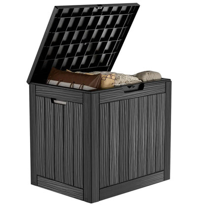 PatioZen 320 Gallon Large Resin Deck Box, Lockable Outdoor Storage Box for Patio Cushions Storage Furniture,Garden Tools