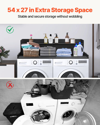 SucceBuy Washer Dryer Countertop With Drawer Shelf Organizer