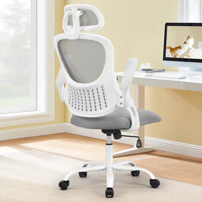 JHK Ergonomic Mesh Office Chair Flip Up Arms Lumbar Support