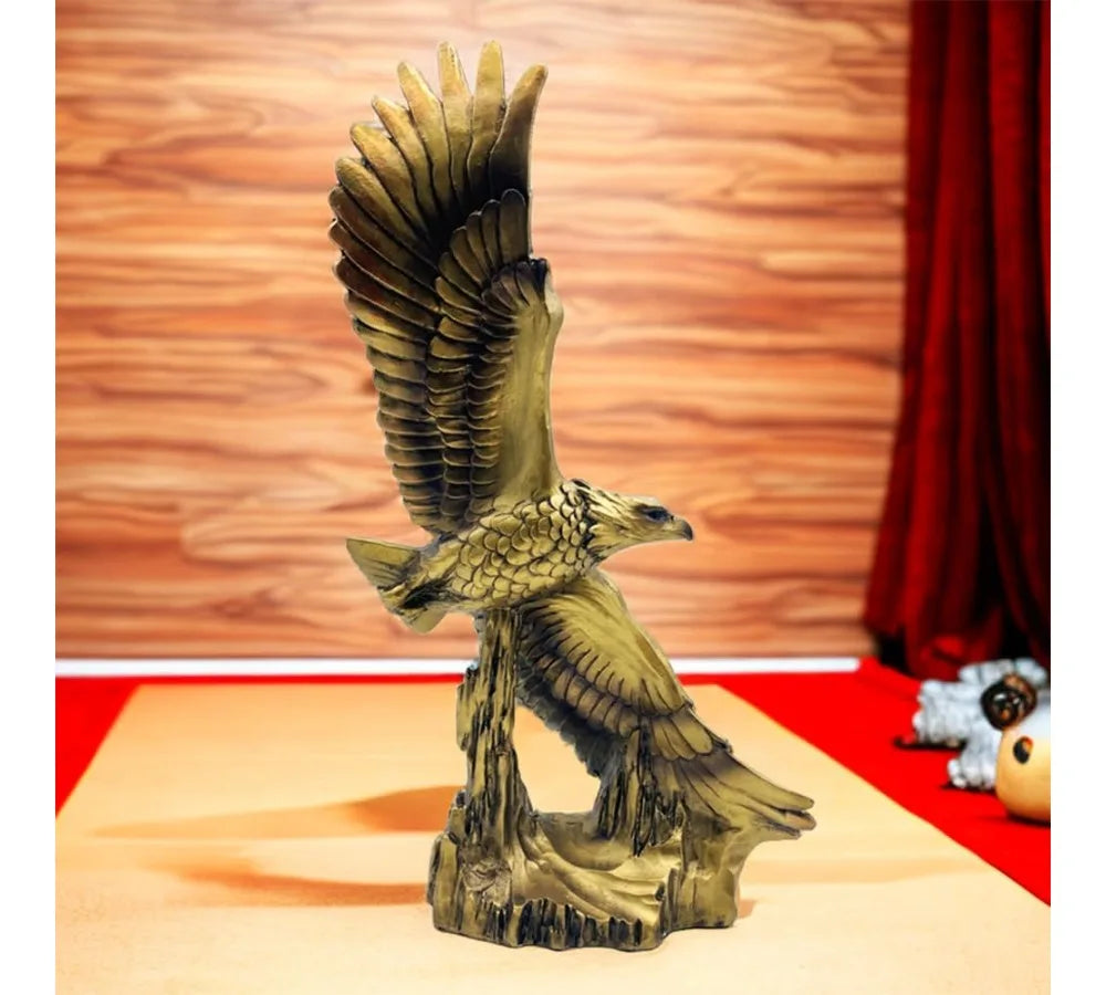 13 Inch Bronze Eagle Statue Sculpture Figurine Home Office Desktop Decoration Gift for Collectors
