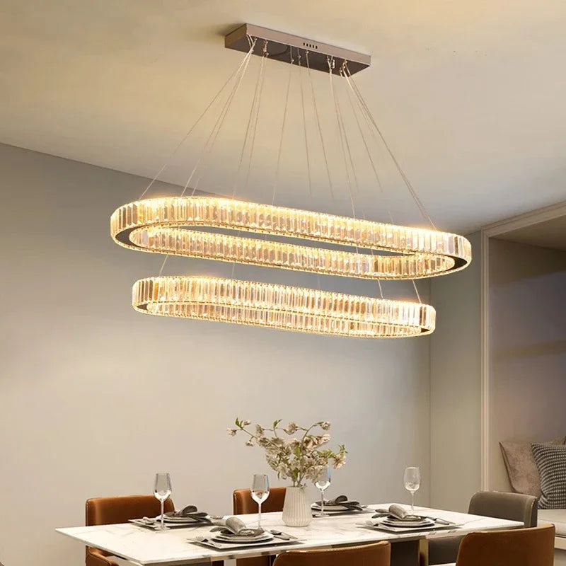 GreeLustr Luxury LED Pendant Light Modern Crystal Chandelier Living Rooms