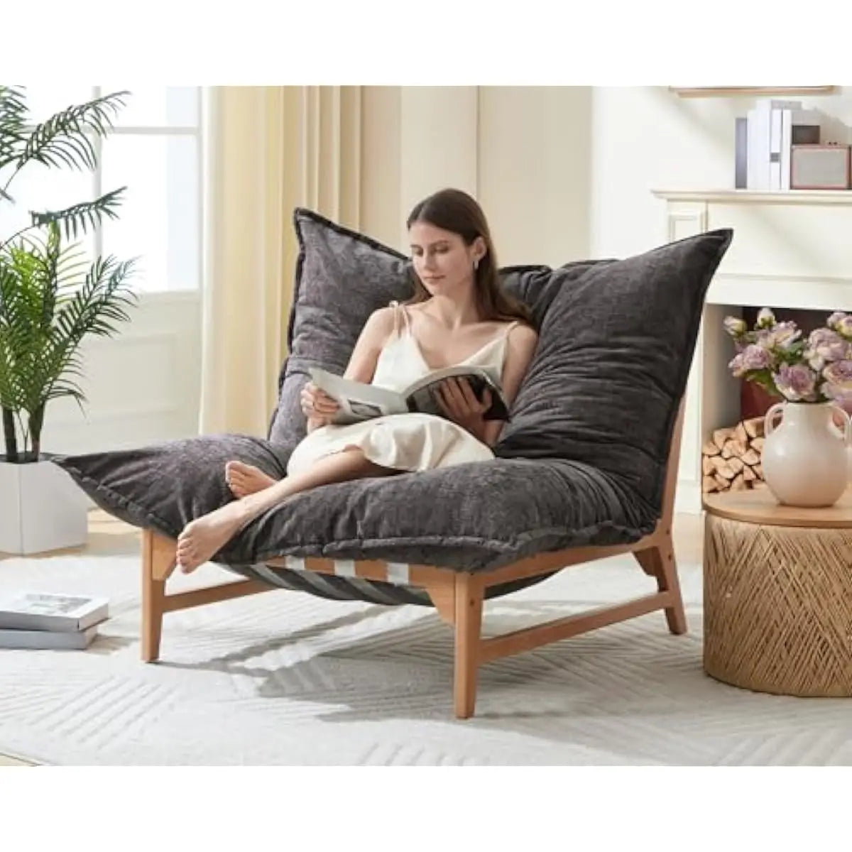 Ergonomic Convertible Lounge Chair for Living Room and Bedroom Comfort