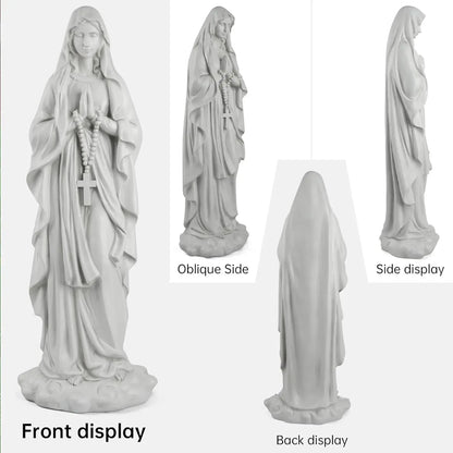 Virgin Mary Praying Statue 31.49 Inch Tall Outdoor Garden Religious Garden Statue Mary Statue Outdoor Yard Patio Deck Home Entry